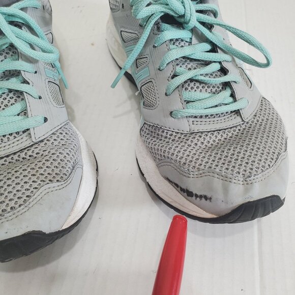 ASICS Womens Sneakers SZ 8.5 GEL-Contend 5 Gray Green Ampli Foam Run Rubber Sole - Picture 4 of 11